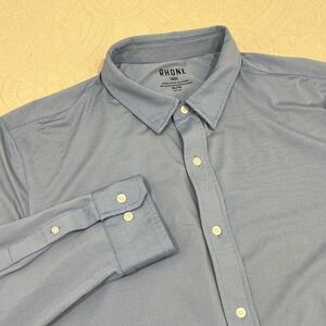 Rhone Commuter Shirt Mens XL Light‎ Blue Long Sleeve Performance